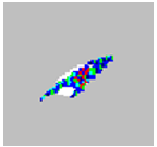 Microspheres appear as a long diagonal line - Solvent