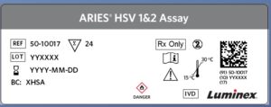 ARIES® HSV 1&2 Old Label Format Example